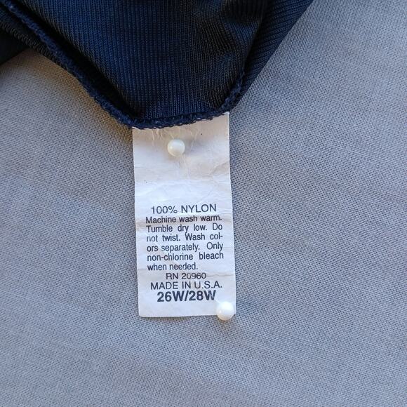 Vintage Nylon Skirt Half Slip with Lace Hem 26W / 28W ZELIG STRAUSS CO black - Picture 7 of 10